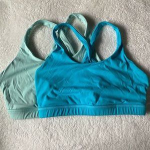 Born Primitive sports bras, size: L, mint green & bright blue